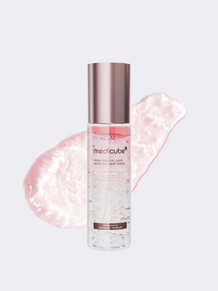 Укрепляющий спрей-сыворотка для лица с ПДРН и коллагеном Medicube PDRN Pink Collagen Glow Jelly Mist Serum