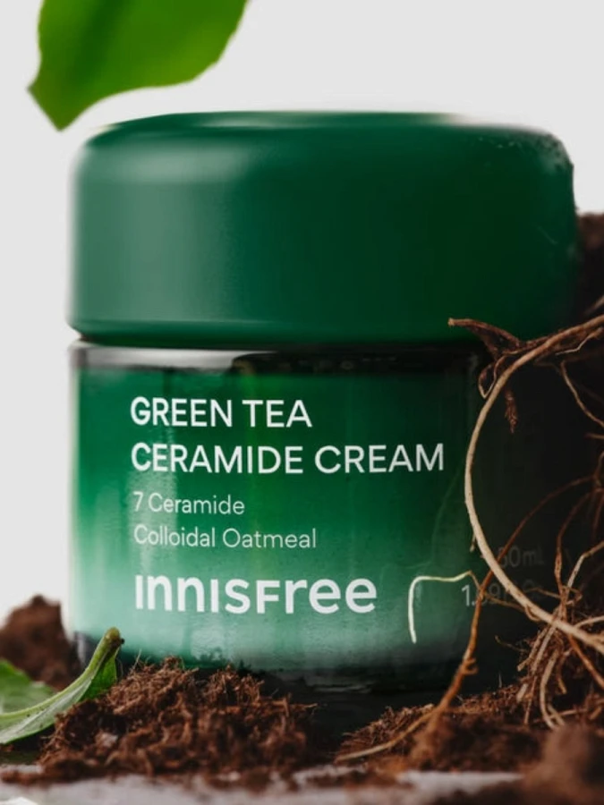 Барьерный крем для лица с керамидами и экстрактом зеленого чая innisfree Green Tea Ceramide Cream