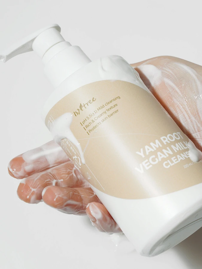 Очищающее гидрофильное молочко с экстрактом корня ямса IsNtree Yam Root Vegan Milk Cleanser