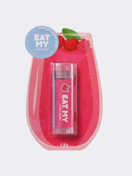 Оттеночный бальзам для губ "Вишнево-малиновый слаш" EAT MY Color Balm Cherry & Raspberry Slushie