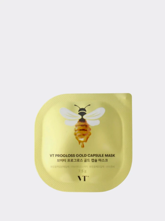 Капсульная маска-пленка с мёдом и золотом VT Cosmetics Progloss Gold Capsule Mask