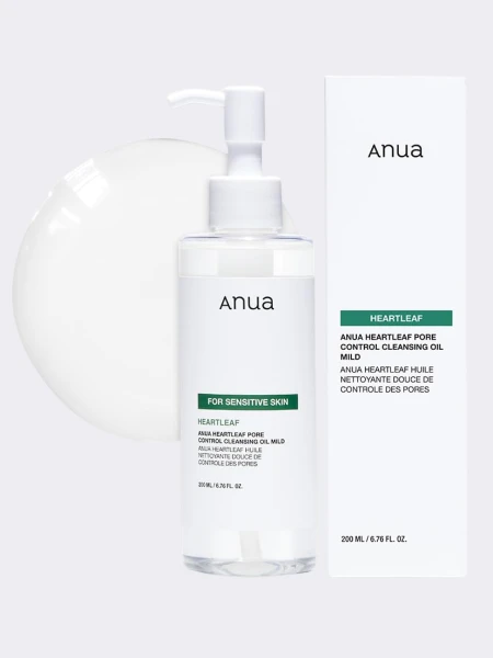 Мягкое гидрофильное масло с экстрактом хауттюйнии и витамином Е ANUA Heartleaf + Vitamin E Pore Control Mild Cleansing Oil Мягкое гидрофильное масло с экстрактом хауттюйнии и витамином Е ANUA Heartleaf + Vitamin E Pore Control Mild Cleansing Oil
