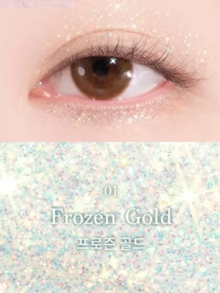 Жидкий глиттер для век Dasique Starlit Jewel Liquid Glitter #01 Frozen Gold