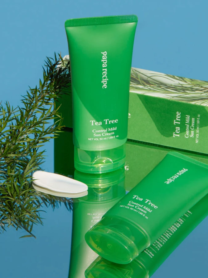 Солнцезащитный крем с экстрактом чайного дерева Papa Recipe Tea Tree Control Mild Sun Cream SPF50+ PA++++ Солнцезащитный крем с экстрактом чайного дерева Papa Recipe Tea Tree Control Mild Sun Cream SPF50+ PA++++
