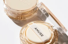 Тональный кушон с влажным финишем AMUSE Dew Jelly Vegan Cushion SPF 38 PA+++ 01 SoonSoo