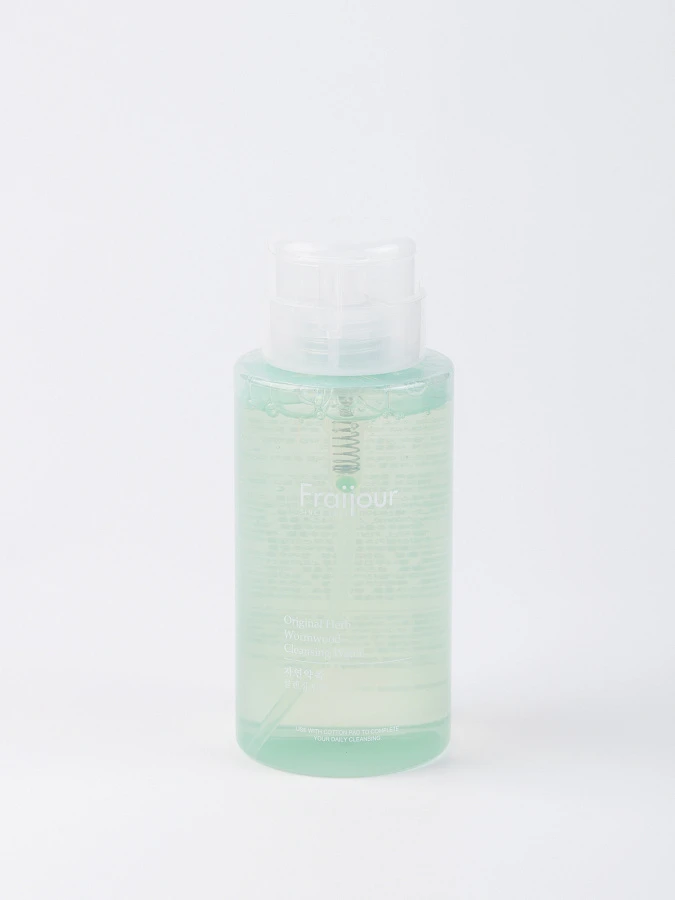 Жидкость для снятия макияжа с помпой для диска Fraijour Original Herb Wormwood Cleansing Water