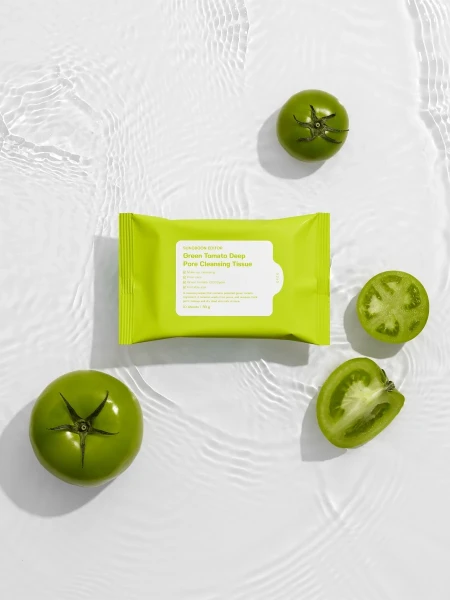 Очищающие салфетки для снятия макияжа Sungboon Editor Green Tomato Deep Pore Cleansing Tissue