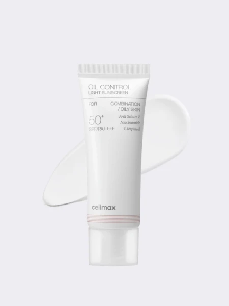 Лёгкий солнцезащитный крем для лица Celimax Oil Control Light Sunscreen SPF50+PA++++