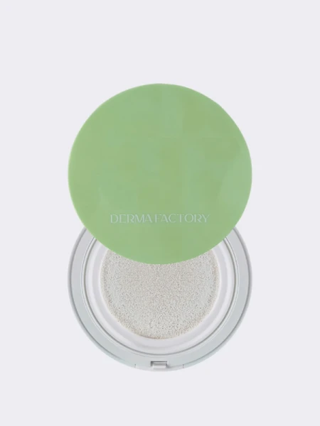Успокаивающий солнцезащитный кушон с экстрактом кипариса Derma Factory Inorganic Mild Sun Cushion SPF50+PA++++