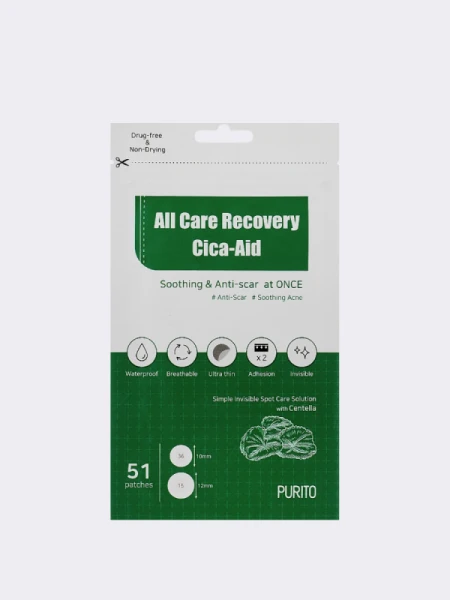Патчи против воспалений PURITO All Care Recovery Cica-Aid Патчи против воспалений PURITO All Care Recovery Cica-Aid