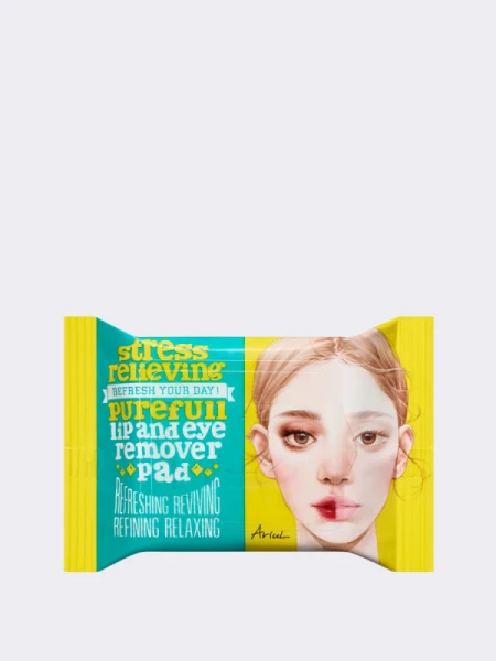 Очищающие пэды для губ и глаз с растительными экстрактами Ariul Stress Relieving Purefull Lip and Eye Remover Pad