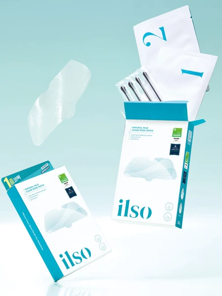 Набор двухступенчатых полосок для очищения сальных нитей на носу ilso Natural Mild Clear Nose Patch