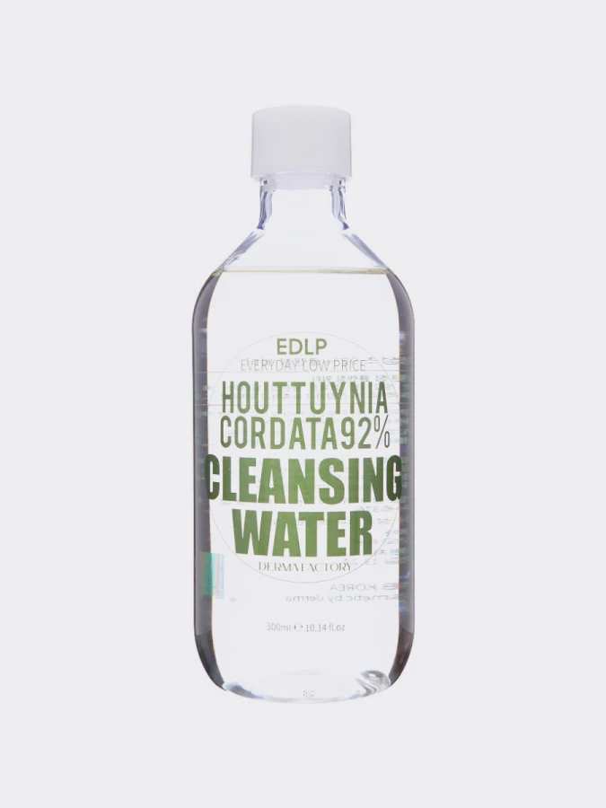 Очищающая вода для снятия макияжа Derma Factory Houttuynia Cordata 92% Cleansing Water