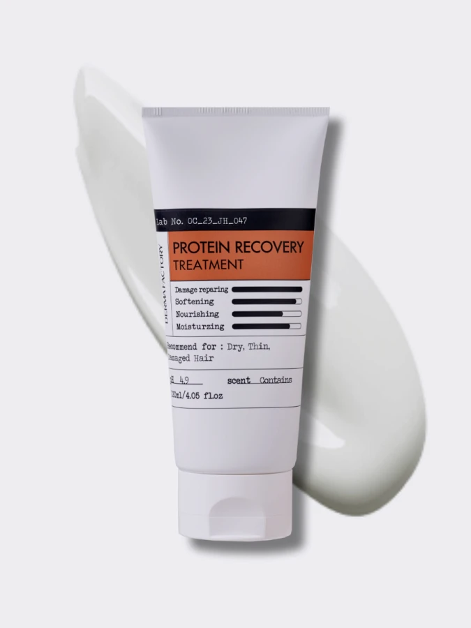 Восстанавливающий несмываемый протеиновый бальзам для волос Derma Factory Protein Recovery Treatment