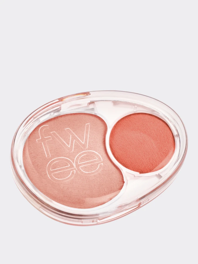 Двойные мягкие румяна с муссовой текстурой fwee Mellow Dual Blush CR02 Baby Smile
