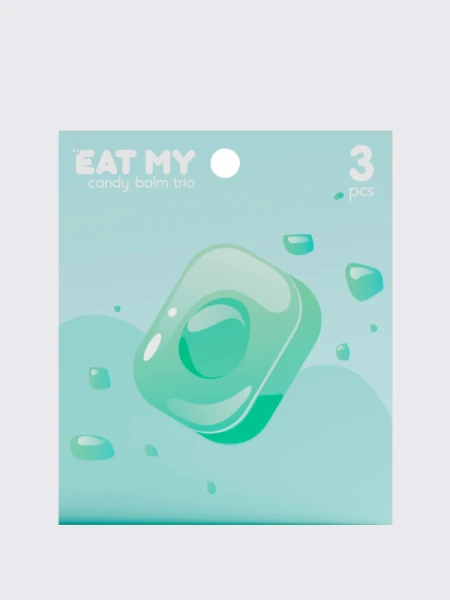Набор бальзамов для губ "Мятные леденцы" EAT MY BALM Candy Balm Trio