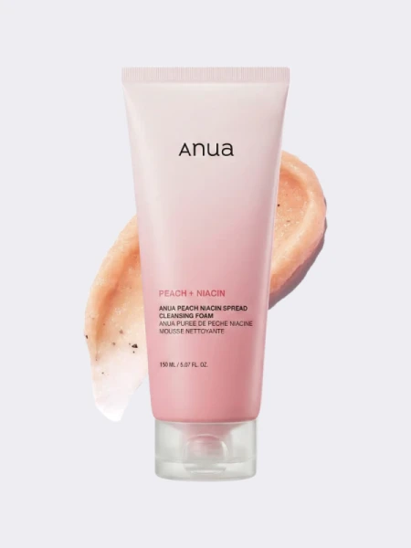 Очищающая пенка для умывания с экстрактом персика ANUA Peach Niacin Spread Cleansing Foam