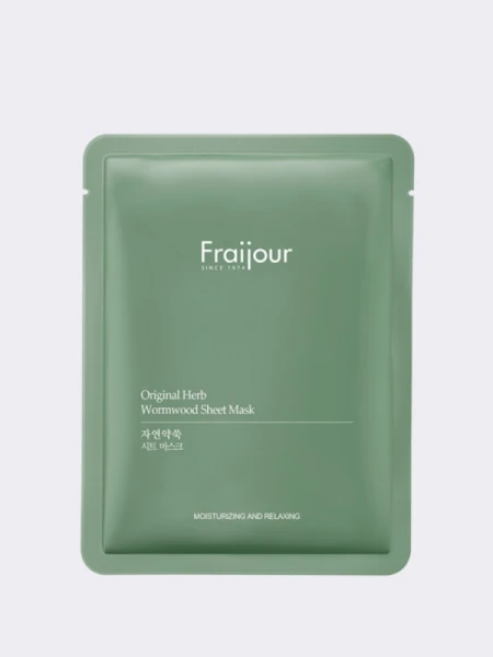 Успокаивающая тканевая маска для лица Fraijour Original Herb Wormwood Sheet Mask Успокаивающая тканевая маска для лица Fraijour Original Herb Wormwood Sheet Mask