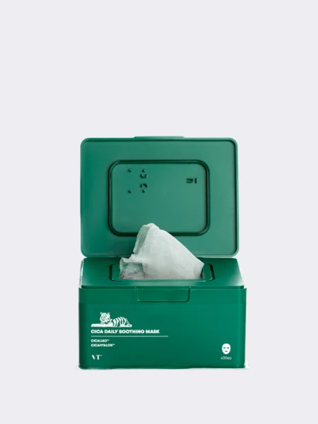 Набор успокаивающих масок с центеллой VT Cosmetics Cica Daily Sooting Mask Набор успокаивающих масок с центеллой VT Cosmetics Cica Daily Sooting Mask