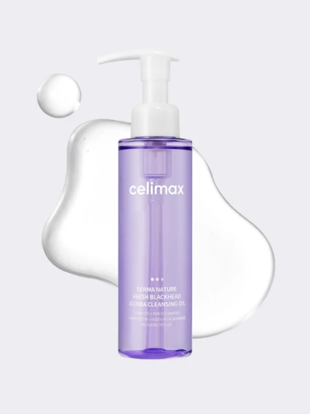 Очищающее гидрофильное масло с жожоба Celimax Derma Nature Fresh Blackhead Jojoba Cleansing Oil