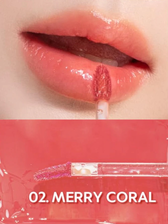 Глянцевый пигмент для губ TIRTIR Waterism Glow Tint 02 Merry Coral