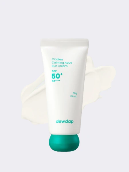 Успокаивающий солнцезащитный крем с экстрактом центеллы dewdap Cicatea Calming Aqua Suncream