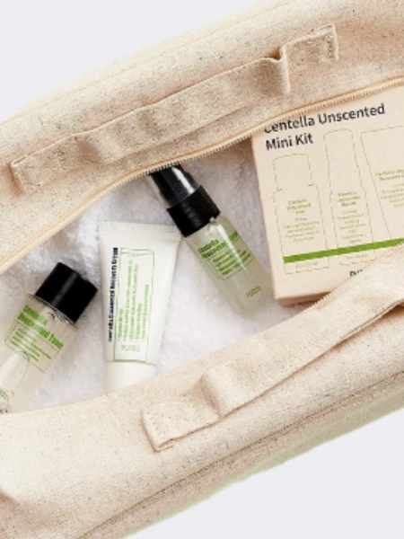 Набор миниатюр для чувствительной кожи с центеллой PURITO Centella Unscented Line Travel Kit