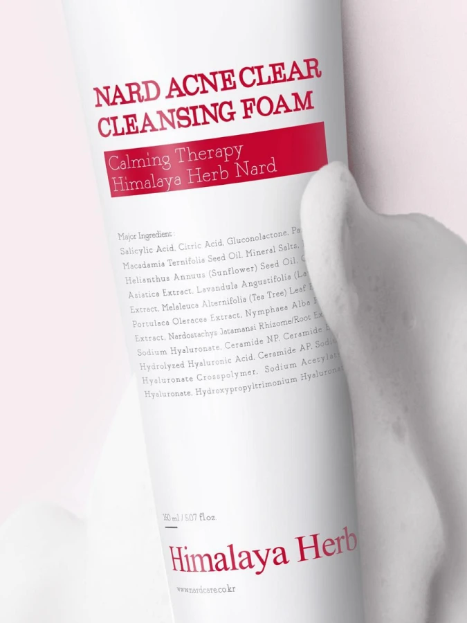 Противовоспалительная пенка для умывания с кислотами NARD ACNE Clear Cleansing Foam