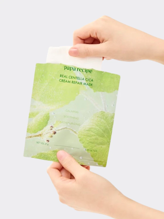 Восстанавливающая тканевая маска с экстрактом центеллы Papa Recipe Real Centella Cica Cream Repair Mask