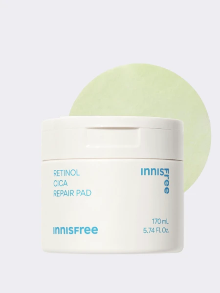 Успокаивающие тонер-диски для лица с ретинолом и экстрактом центеллы innisfree Retinol Cica Repair Pad