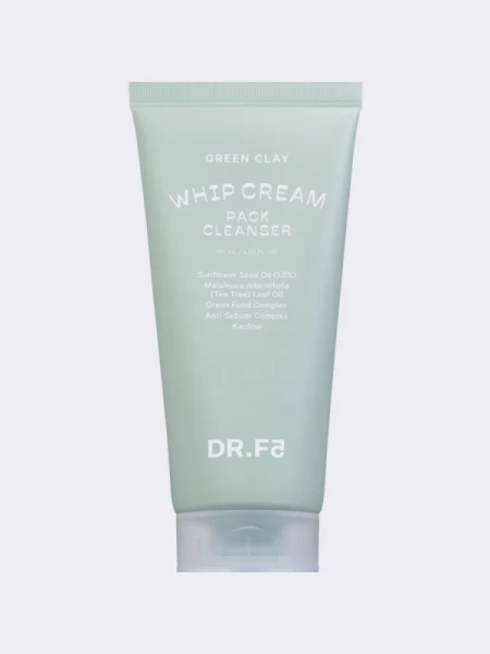 Себорегулирующая маска-пенка для умывания с зеленой глиной DR.F5 Whip Cream Pack Cleanser Green Clay Себорегулирующая маска-пенка для умывания с зеленой глиной DR.F5 Whip Cream Pack Cleanser Green Clay
