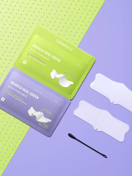 Набор двухступенчатых полосок для очищения пор Centellian24 Real Green Pore