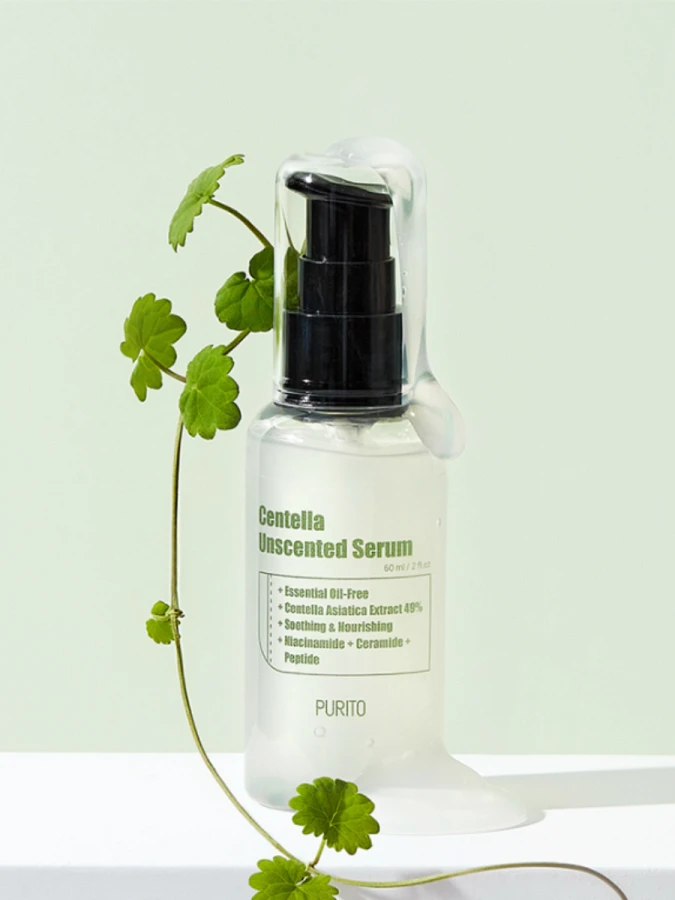Успокаивающая сыворотка для чувствительной кожи с центеллой азиатской Purito Centella Unscented Serum