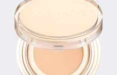 Тональный кушон с влажным финишем AMUSE Dew Jelly Vegan Cushion SPF 38 PA+++ 1.5 Clear