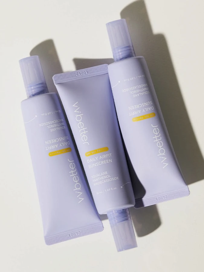 Лёгкий увлажняющий солнцезащитный крем VVBETTER Daily Airfit Sunscreen SPF50+ PA++++