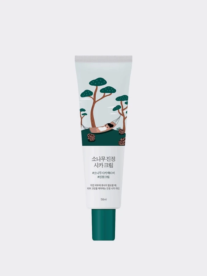 Противовоспалительный крем для лица с экстрактом сосны и центеллы Round Lab Pine Calming Cica Cream