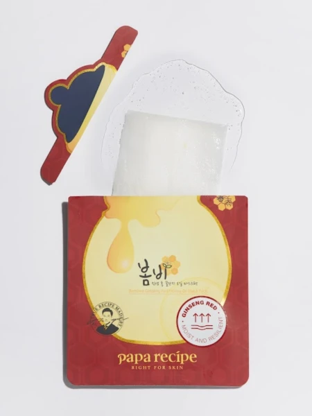 Питательная тканевая маска с экстрактом красного женьшеня Papa Recipe Bombee Ginseng Red Honey Oil Mask Pack Питательная тканевая маска с экстрактом красного женьшеня Papa Recipe Bombee Ginseng Red Honey Oil Mask Pack