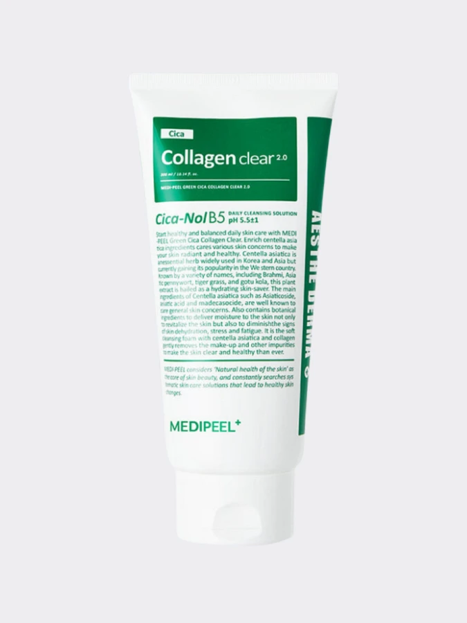 Успокаивающая пенка для умывания с экстрактом центеллы и коллагеном MEDI-PEEL Green Cica-Nol B5 Collagen Clear 2.0