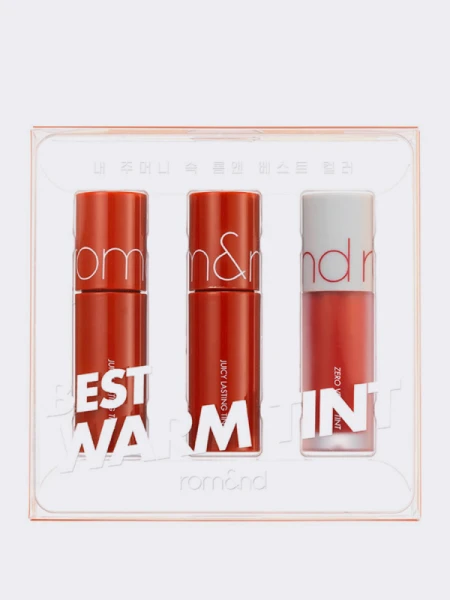 Набор мини-тинтов в тёплых оттенках rom&nd Best Tint Edition Set 01 Warm Tone Pick Набор мини-тинтов в тёплых оттенках rom&nd Best Tint Edition Set 01 Warm Tone Pick