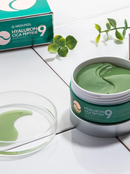 Разглаживающие патчи для век с центеллой и пептидами MEDI-PEEL Peptide 9 Hyaluron CICA Ampoule Eye Patch Разглаживающие патчи для век с центеллой и пептидами MEDI-PEEL Peptide 9 Hyaluron CICA Ampoule Eye Patch