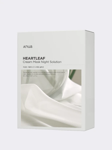 Набор укрепляющих тканевых масок для лица с керамидами ANUA Heartleaf Cream Mask Night Solution Set Набор укрепляющих тканевых масок для лица с керамидами ANUA Heartleaf Cream Mask Night Solution Set