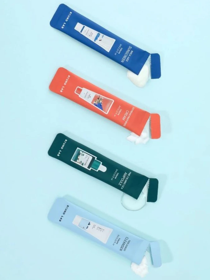 Набор саше для комплексного ухода за кожей Round Lab Stick Pouch Kit