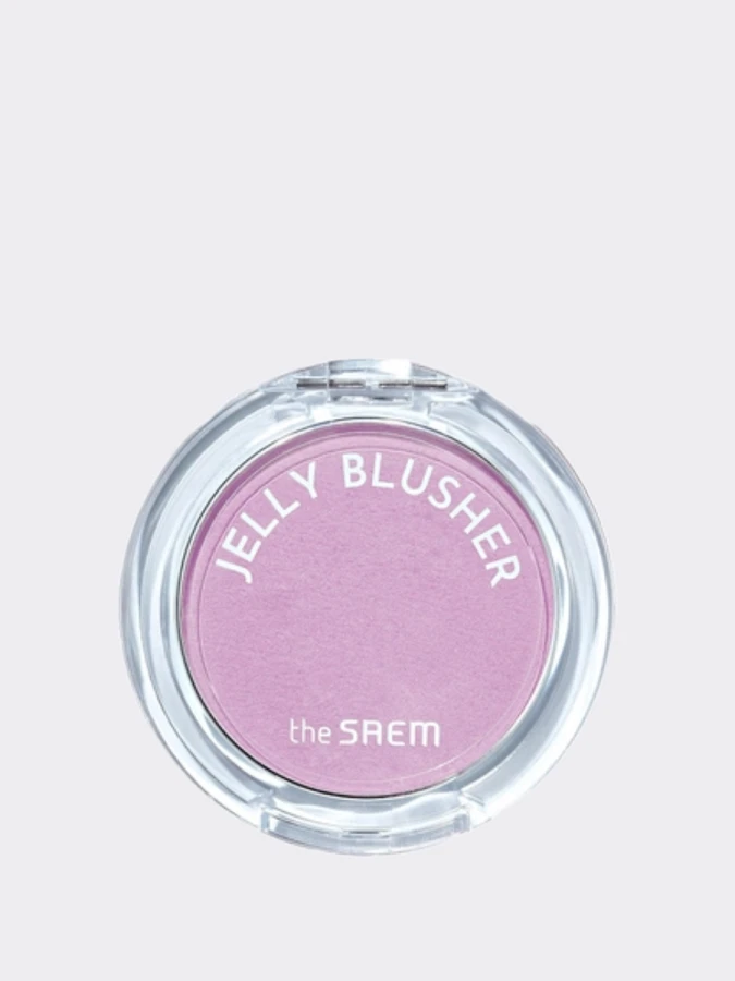 Мягкие румяна с сияющим финишем в молочно-лиловом оттенке The Saem Jelly Blusher PP01 Milky Mauve