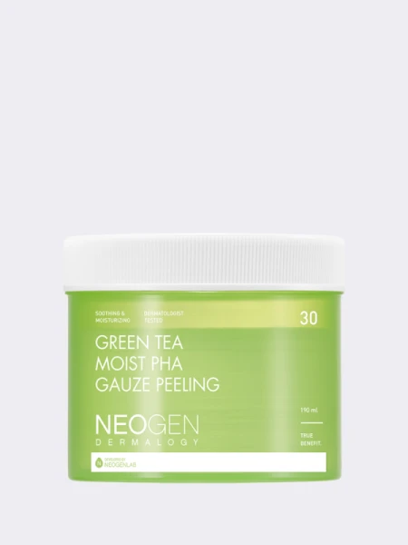 Успокаивающие пилинг-пэды с экстрактом зеленого чая NEOGEN Green Tea Moist PHA Gauze Peeling 