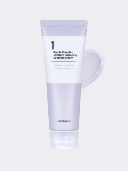Смягчающий крем для лица с азуленом Numbuzin No.1 Purple Complex Moisture Balancing Soothing Cream Смягчающий крем для лица с азуленом Numbuzin No.1 Purple Complex Moisture Balancing Soothing Cream