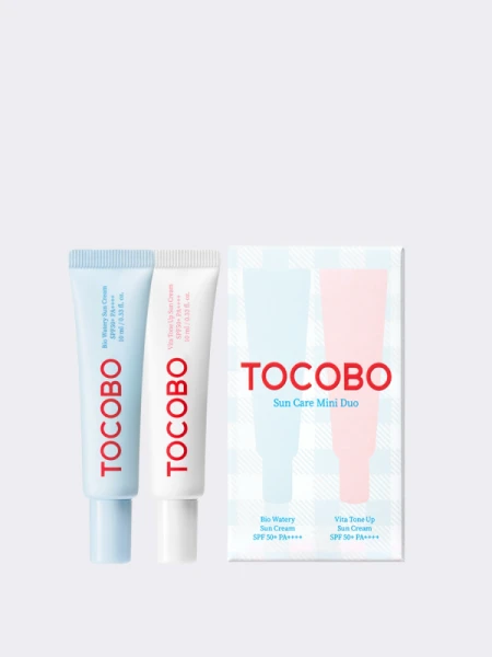 Дуэт солнцезащитных миниатюр TOCOBO Sun Care Mini Duo SPF50+PA++++ Дуэт солнцезащитных миниатюр TOCOBO Sun Care Mini Duo SPF50+PA++++