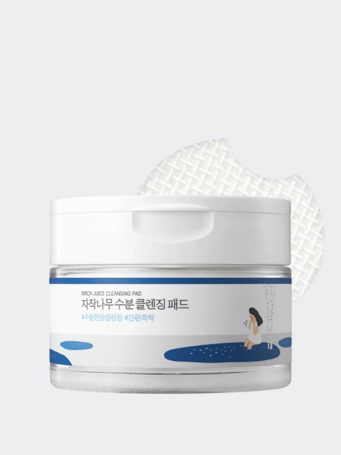 Очищающие диски для лица с берёзовым соком Round Lab Birch Juice Cleansing Pad
