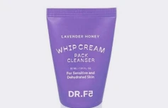 МИНИ Успокаивающая маска-пенка для умывания с экстрактом лаванды DR.F5 Whip Cream Pack Cleanser Lavender Honey