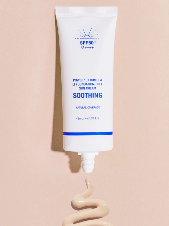 Солнцезащитный крем с тональным эффектом It's Skin Power 10 Formula LI Foundation-Free Sun Cream SPF50+PA++++