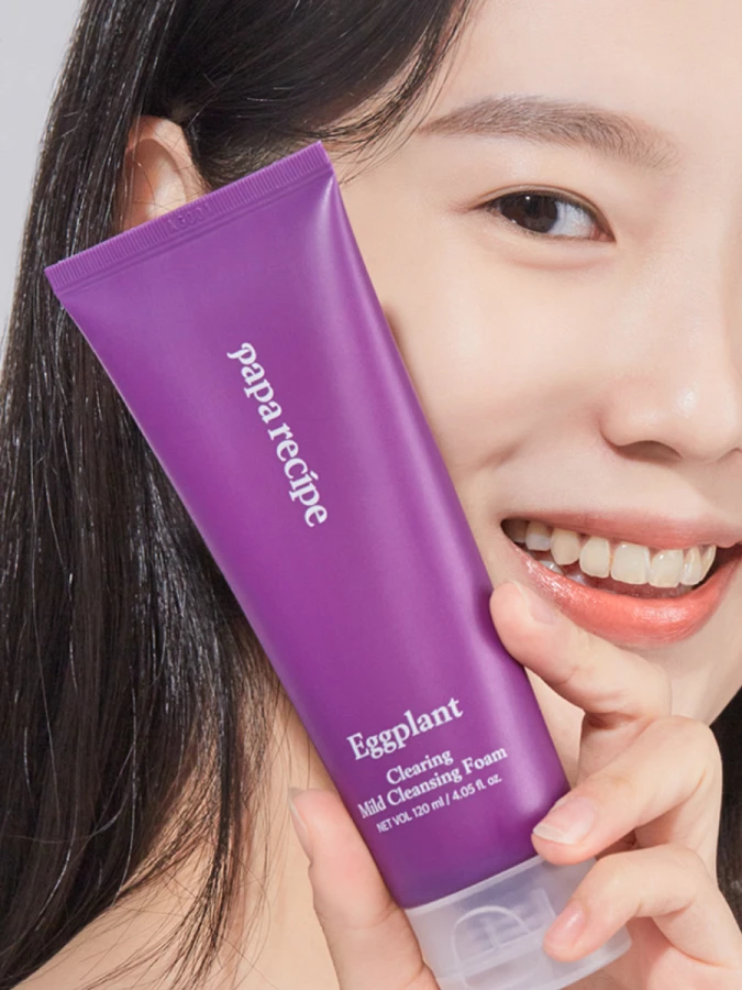 Очищающая пенка для умывания с экстрактом баклажана Papa Recipe Eggplant Clearing Mild Cleansing Foam